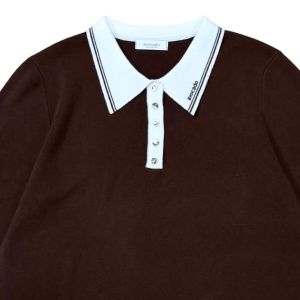 Avocado เสื้อสเวตเตอร์โปโลกระดุมคอปกทูโทน รุ่น avo kalen polo shirt (avocado.simplewear)