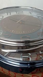 Jam Dinding Transfaran Premium mesin 12888 Sakana T 749 34x34x4cm Movement free Bubble warp dan Batre bergaransi