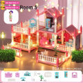 DIY Doll House Princess Castle Villa Dream Princess DollHouse Pretend Play Set 11 Rooms Girl Accessories toys for girls. 