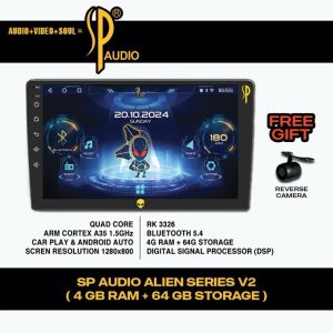 SP AUDIO 4GB RAM 32GB MEMORY CAR ANDROID PLAYER