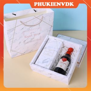 Hộp quà tặng tự gấp hộp quà cưới màu đá cẩm thạch