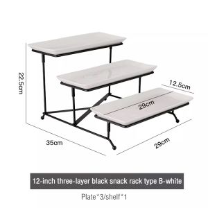 3 Tier Platter Stand 12 Inch Triple Tier Tray For Party Fruit Dessert Display Stand