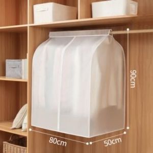 MLADEN Wardrobe Clothes Dust Cover Household Transparent Waterproof Protector Coat Suit Stereo Clothes Hanging Bag with Zip