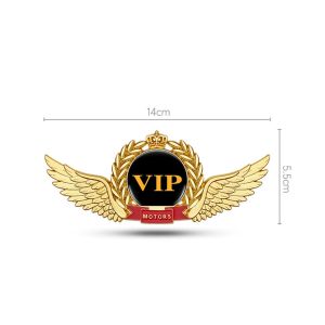 Miếng dán cao cấp Chữ VIP 3D Trang Trí Ngoại Thất Xe Hơi Xe Máy - Kiểu dáng Bông lúa Vương miện