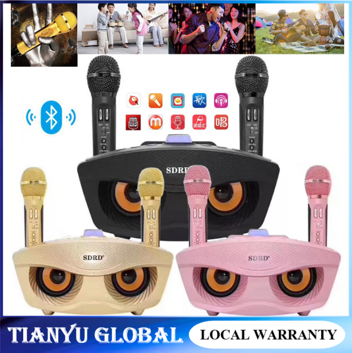 【SG READY STOCK】 SD306 Dual Wireless Microphone Bluetooth Speaker