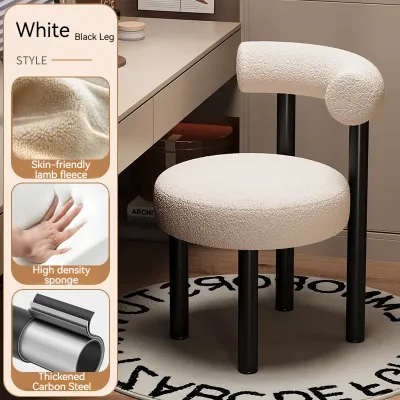 Lounge Chair Modern Nordic Lamb Velvet Single Sofa Living Room Bedroom Relaxing Stylish Accent Furniture