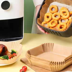 Air Fryer Disposable Parchment Paper Liner Square Round Oil-proof Paper Tray Non-Stick Baking Mat AirFryer Accessories