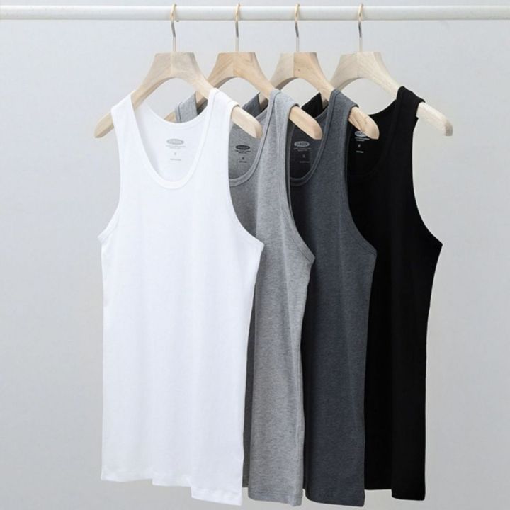 sleeveless Vest for men plain tank top sando wear undershirt mens clothing
