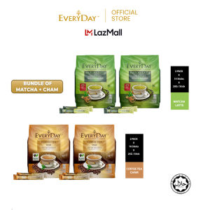 EVERYDAY Organic Matcha & Cham Blend 3-in-1 Coffee Tea Combo [Exp 2027]-Halal Certified