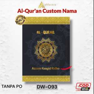 Alfareza - Variasi 8in1 Hampers Quran Custom Series Hitam Peci Sarung Sajadah Tasbih Kado Pria Muslim Souvenir Haji Umroh