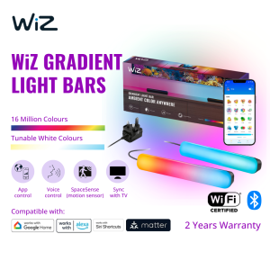 NEW WiZ Gradient Light Bar - RGBIC displays multiple colors at once - versatile placement - easy setup