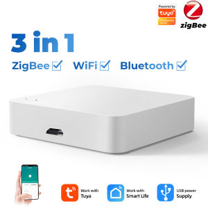SMATRUL Tuya ZigBee Gateway hab jambatan tanpa wayar Bluetooth Mesh aplikasi sokongan hidup pintar 50 + anti rumah pintar aplikasi kawalan untuk Alexa/Google Home