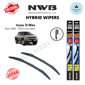 Original NWB Hybrid U Hook Wiper (Set) for Isuzu DMax / DMax 1st Gen (Year 2005-2012(1st Gen) (22"/19")
