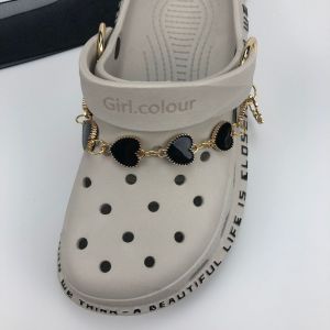 Jibbitz Crocs Charms Shoes Accessories Beach Shoes Heart-shaped 19CM Chain Buckle Clogs Decoration Heart Chain for Crocs