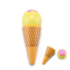 MMLUCK Mầm non Giáo Dục Bé trai bé gái Dành cho trẻ em Bằng gỗ Từ tính Đồ chơi nhà bếp bằng gỗ Nhà chơi giả vờ Kem mô phỏng Đồ chơi thực phẩm mô hình