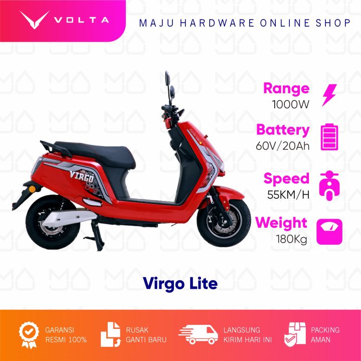 Volta Rp10 Motor Listrik Volta Virgo Lite 1000Watt Garansi Resmi | Lazada Indonesia