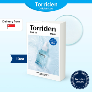 Torriden DIVE IN Low Molecular Hyaluronic Acid Facial Serum Sheet Mask Moisture Sheets for daily use 10ea