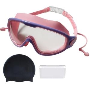 Kính bơi chống rò rỉ Kính bơi dành cho người lớn với nút tai và mũ bơi kính bơi khung lớn