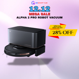 Viomi Alpha 2 Pro Smart Robot Vacuum Cleaner | Self Empty | 4000pa Suction Power | 4 Line Laser Navigation | 1Year Warranty