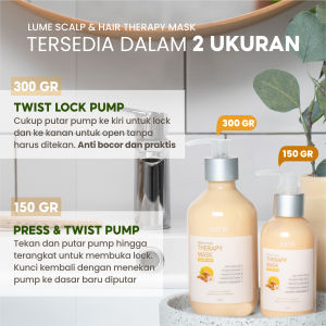 Lume Sclap Hair Therapy Mask Non Paraben Conditioner Non Silikon Anti Rontok Rambut Bercabang Ketombe Kering Lumecolors Original Halal BPOM