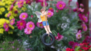 Bức tượng nhỏ trong vườn Cổ Tích Trang Trí Đu Cổ Tích Bức Tượng Fairie đồ trang trí vườn Cho Vườn sân vườn