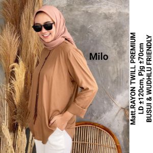 Atasan Tunik Wanita Jumbo Blouse Rayon Polos Busui Baju Wanita Kekinian Maudy Batch 2