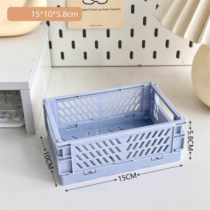 Goldstar Ins Stype Simple And Creative Multi-Color Hollow Design Foldable Storage Basket Desktop Organizer Miscellaneous Holder