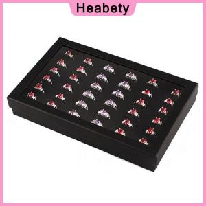 Heabety Earring Case Display 36 Slots Jewelry Organizer Tray Ring Box Storage Fashion