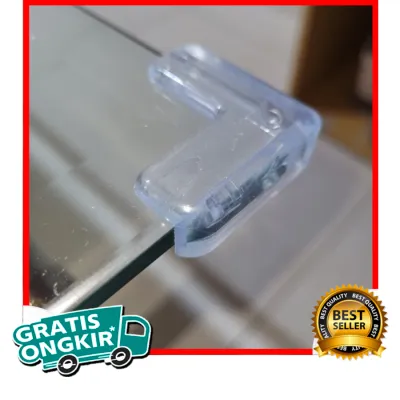 4pcs Karet Pelindung Sudut Siku Pinggiran Meja Tepi Ujung Pinggir Kaca Bantalan Silicon Untuk Ganjal Pengaman Sisi Pojokan Meja Kayu Lem Perekan 3M Kuat
