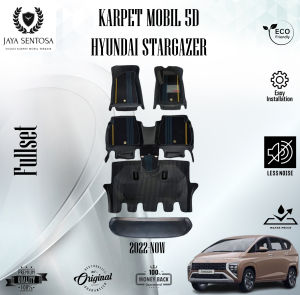 Karpet Mobil 5D Hyundai Stargazer  2022 -2024 6P/7P + Keset ( Alas Kaki ) Karpet 7D Fullset