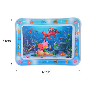 Baby Infant Inflatable Water Play Mat Tummy Time Cushion Patted Toddler Playmat Stimulation Growth Educational Toys Kusyen kembung Mainan