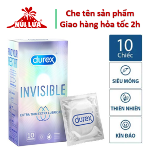 Bao Cao Su CỰC SIÊU MỎNG Durex INVISIBLE Hộp 10 bao