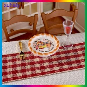 xuhaiy 10PCS Cute Dollhouse Miniatures Puppy Dog Print Bread Pan Models Doll House Accessories Decor Kids Pretend Play Toys DIY Gifts