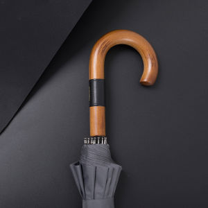 ร่มชูชีพร่มใหญ่ไม้Windproof 16 ซี่โครงธุรกิจร่มมือจับยาวญี่ปุ่นฝนผู้หญิงผู้ชาย 120 เซนติเมตรกอล์ฟร่มใส