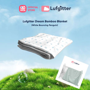 LUFGITTER Blanket Baby Newborn Baby Blanket for Kids Breathable Selimut Baby Newborn German Technology White Bouncing Penguin & Happy Snow Words Design