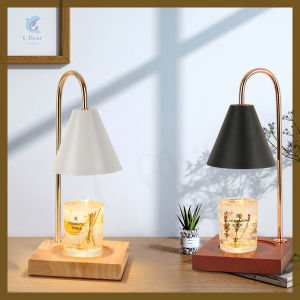 LR* Aromatherapy Electric Candle Warmer Lamp White Candle Warmer Lamp Retractable Stepless Dimming Candle Warmer Lamp With Timer Nordic Simple Wind Wax Lamp Retractable INS Aromatherapy Desk Lamp Scented Bedside Lamp For Bedroom With 2 Free Halogen Bulbs