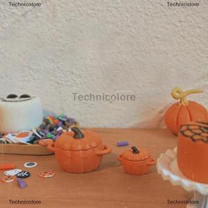 [COD] Technicolore บ้านตุ๊กตาหม้อซุปขนาดเล็กหม้อฟักทองของเล่นของใช้ในครัวอุปกรณ์ทำอาหารสำหรับตกแต่งบ้านตุ๊กตาของเล่นแกล้งเล่นสำหรับเด็ก