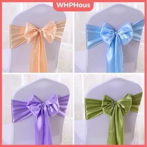 WHPHous Colourful Satin Sash Wedding High Quality Chair Bow For Chair Covers Sash Birthday Party Hotel Show Decoration Wholesale