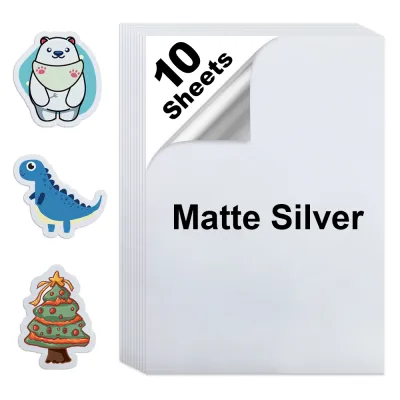 【Lowest Prices Online】 10 Sheets A4 Printable Vinyl Sticker Paper Matte Self-Adhesive Paper Waterproof for Inkjet Printer DIY Decals Gift Crafts