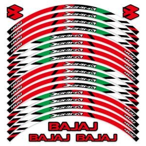 For Bajaj Dominar 400 17in Motorcycle Wheel Hub Sticker Reflective Rim Scooter Hub Strips Decals Accessories