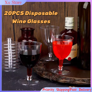 20 mini dessert cups wine glasses mousse cups plastic disposable small cups for dessert parties and weddings