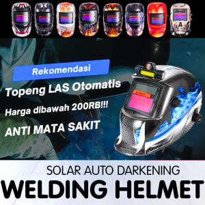 ORI TaffGUARD Helm Las full face Otomatis gelap terang listrik + senter LED Welding Mask 107T4