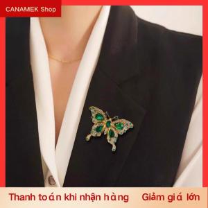 CS Cổ Điển Tinh Tế Bướm Trâm Cài Pins Phụ Nữ Sáng Bóng Rhinestone Côn Trùng Ve Áo Pins Phù Hiệu Đảng Tiệc Trang Sức Phụ Kiện Quà Tặng