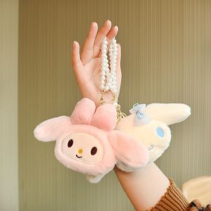 Kawaii sanrio Móc Khóa Búp Bê Nhồi Bông kuromi Cinnamoroll melody Dễ Thương