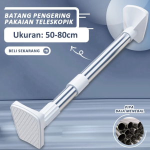 Tiang Gantungan Pakaian Multifungsi Tiang Kamar Mandi Tiang Lemari Baju Tiang Shower Tiang Stainless Gantungan Serbaguna