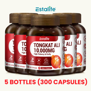 Estalife Tongkat Ali 10000mg – Natural Energy Booster for Mens Vitality & Stamina (60S)