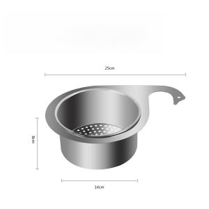 ✨304 Stainless Steel Water Sink Rack/Drip Basket/Multifunctional Draining Rack Anti-drip Anti-rust Anti-slip Hygiene With Hotel Non-slip Strips Round Hole/304 Stainless Steel Draining Basket