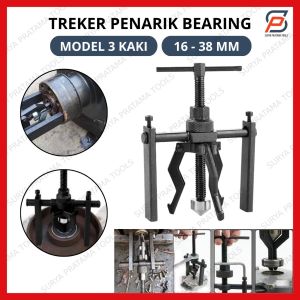 Treker Cabut Buka Bearing Puller Pilot Inner 16-38mm Gear Extractor 3 Kaki Jaw Mesin Motor