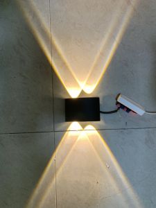 Đèn trang trí hắt tường 2 đầu 6w - 8w- 10w chống nước ngoài trời chất liệu nhôm đúc siêu bền