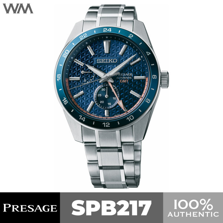 Seiko Presage Sharp Edged GMT Collection Tokiwa Stainless Steel